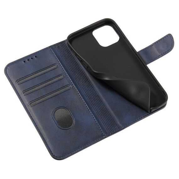 Magnet Case elegant case cover with a flap and stand function for Samsung Galaxy A03s (166.5) blue | Techbox