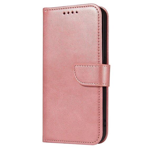 Magnet Case elegant case cover with a flap and stand function for Samsung Galaxy A03s (166.5) pink - Samsung Cases - Cases - Techbox