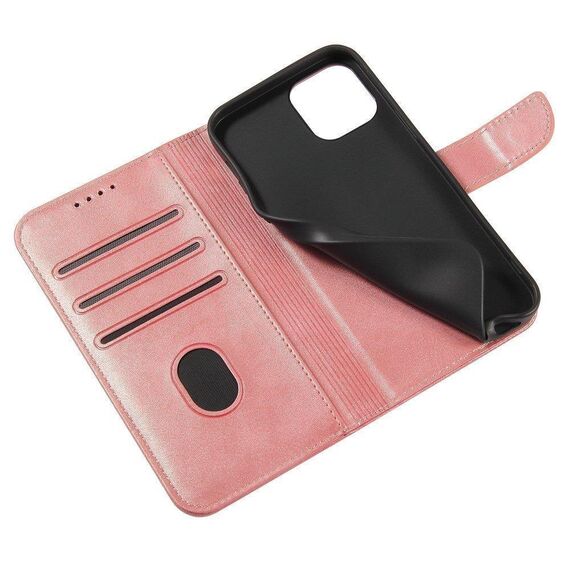 Magnet Case elegant case cover with a flap and stand function for Samsung Galaxy A03s (166.5) pink - Samsung Cases - Cases - Techbox