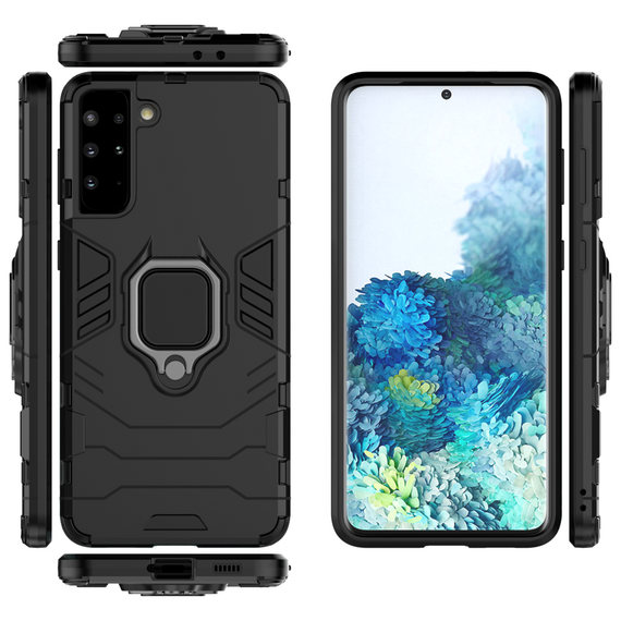 Ring Armor tough hybrid case cover + magnetic holder for Samsung Galaxy S22 + (S22 Plus) black - Samsung Cases - Cases - Techbox