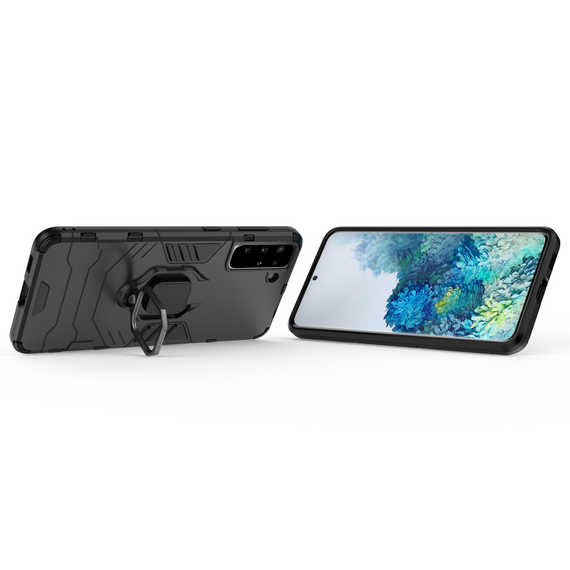 Ring Armor tough hybrid case cover + magnetic holder for Samsung Galaxy S22 + (S22 Plus) black - Samsung Cases - Cases - Techbox