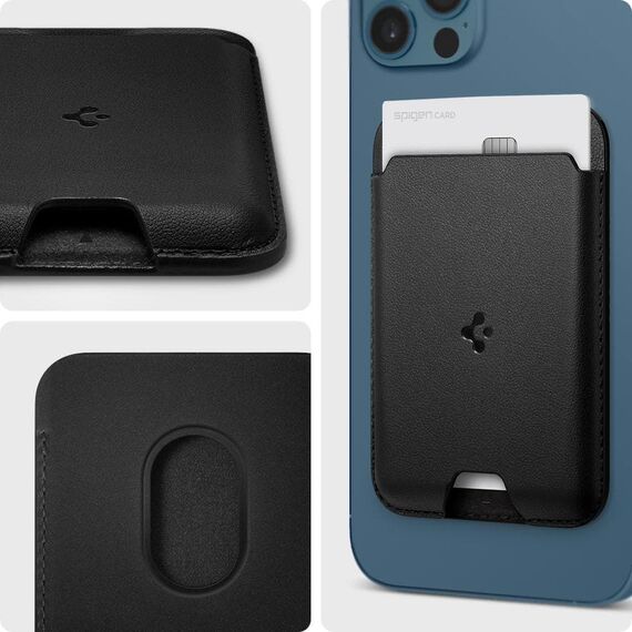 Spigen Valentinus Magnetic Wallet with MagSafe - Black |  Techbox