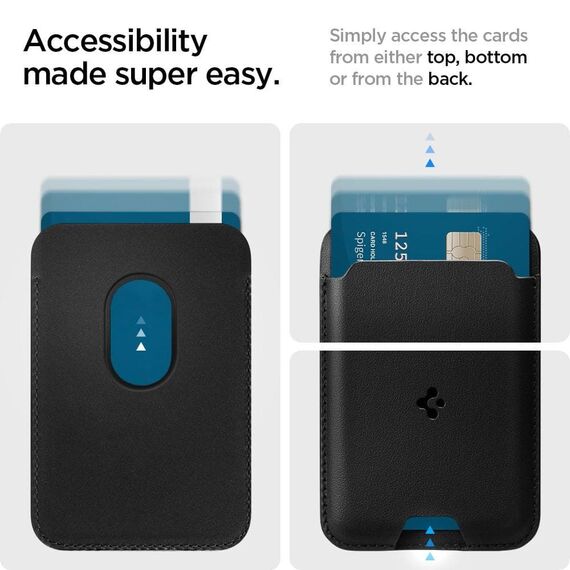 Spigen Valentinus Magnetic Wallet with MagSafe - Black |  Techbox