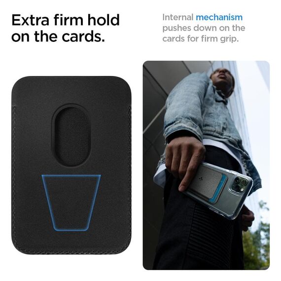 Spigen Valentinus Magnetic Wallet with MagSafe - Black |  Techbox