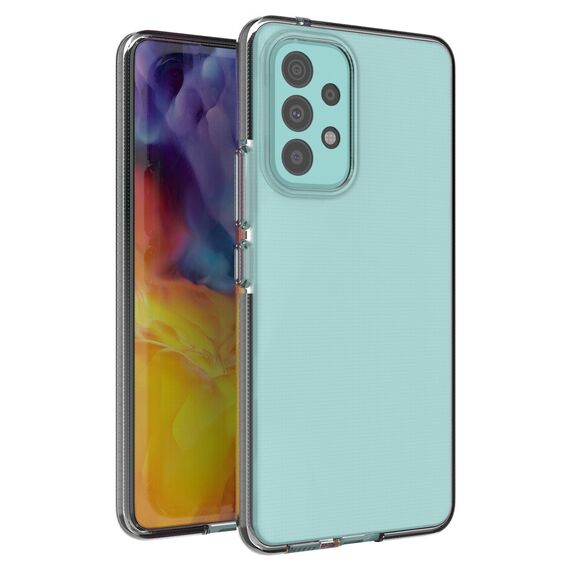 Spring Case cover gel TPU cover with colored frame for Samsung Galaxy A73 black | Techbox