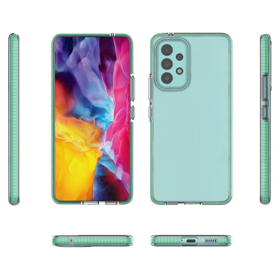 Spring Case cover gel TPU cover with colored frame for Samsung Galaxy A73 black | Techbox