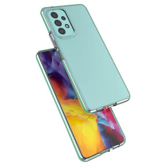 Spring Case cover gel TPU cover with colored frame for Samsung Galaxy A73 black | Techbox