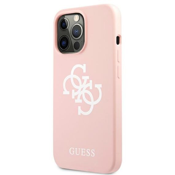 Guess GUHCP13LLS4GWPI iPhone 13 Pro / 13 6.1 pink / pink hard case Silicone 4G Logo | Techbox
