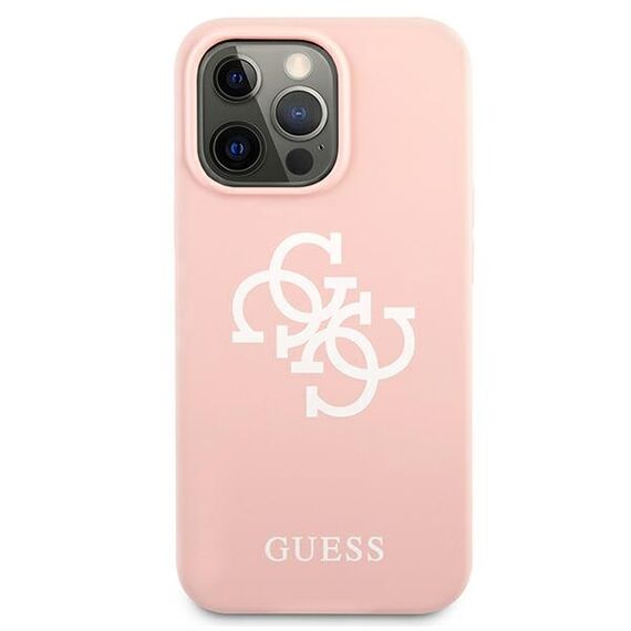 Guess GUHCP13LLS4GWPI iPhone 13 Pro / 13 6.1 pink / pink hard case Silicone 4G Logo | Techbox