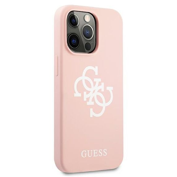 Guess GUHCP13LLS4GWPI iPhone 13 Pro / 13 6.1 pink / pink hard case Silicone 4G Logo | Techbox