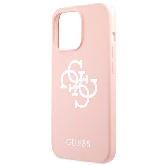Guess GUHCP13LLS4GWPI iPhone 13 Pro / 13 6.1 pink / pink hard case Silicone 4G Logo | Techbox