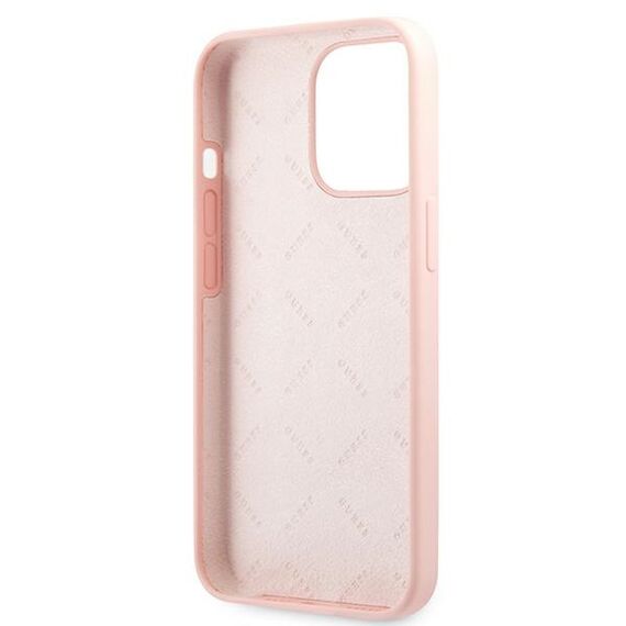Guess GUHCP13LLS4GWPI iPhone 13 Pro / 13 6.1 pink / pink hard case Silicone 4G Logo | Techbox