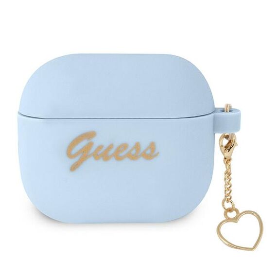 Guess GUA3LSCHSB AirPods 3 cover blue/blue Silicone Charm Heart Collection | Techbox
