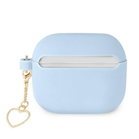 Guess GUA3LSCHSB AirPods 3 cover blue/blue Silicone Charm Heart Collection | Techbox