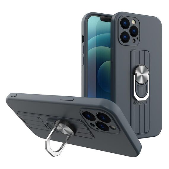 Ring Case silicone case with finger grip and stand for Xiaomi Poco M4 Pro 5G blue - Xiaomi Cases - Cases - Techbox