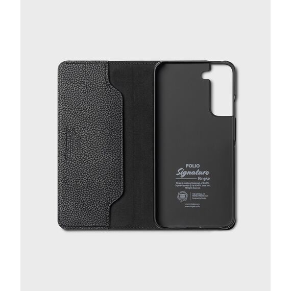Ringke Folio Signature Flip Leather Case for Samsung Galaxy S22 + (S22 Plus) Black (FSS118R262) - Samsung Cases - Cases - Techbox