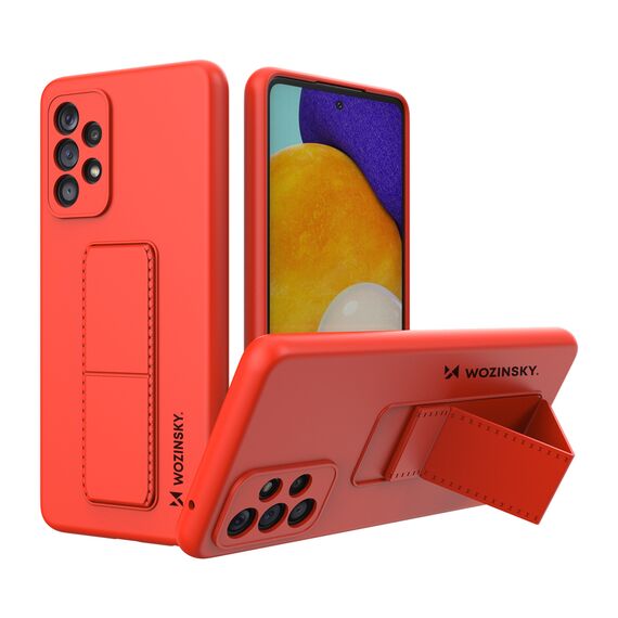Wozinsky Kickstand Case silicone stand cover for Samsung Galaxy A73 red | Techbox