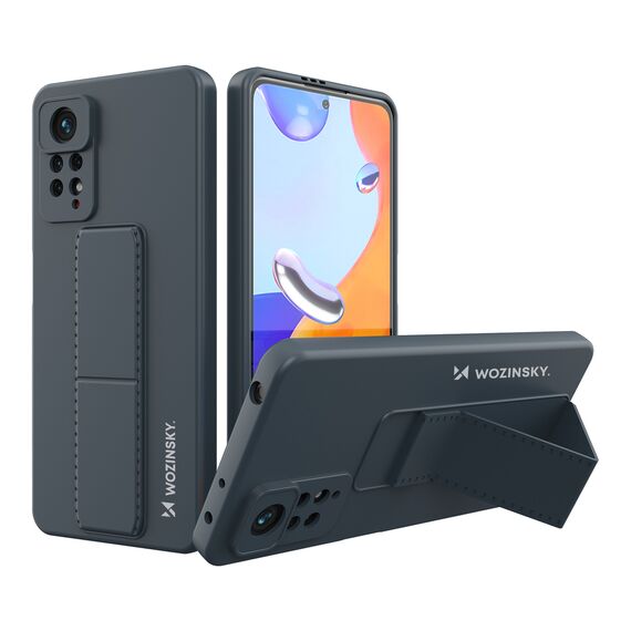 Wozinsky Kickstand Case Silicone Stand Cover for Xiaomi Poco X4 Pro 5G Navy Blue - Xiaomi Cases - Cases - Techbox