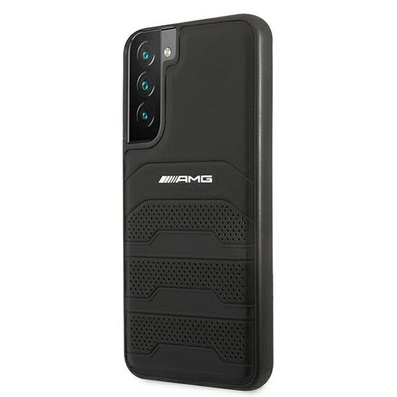 AMG AMHCS22MGSEBK S22+ S906 czarny/black hardcase Leather Debossed Lines | Techbox
