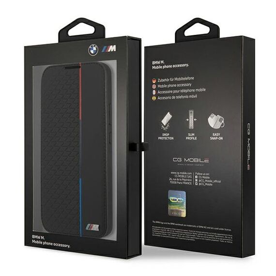 Etui BMW BMBKS22MTRTBK S22+ S906 czarny/black bookcase M Collection Triangles | Techbox