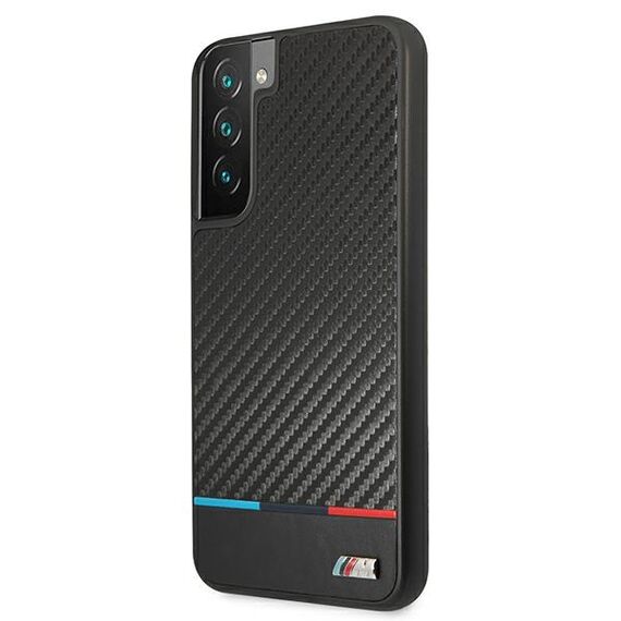 Etui hardcase BMW BMHCS22MPUCARTCBK S22+ S906  black/czarny M Collection Triangles | Techbox