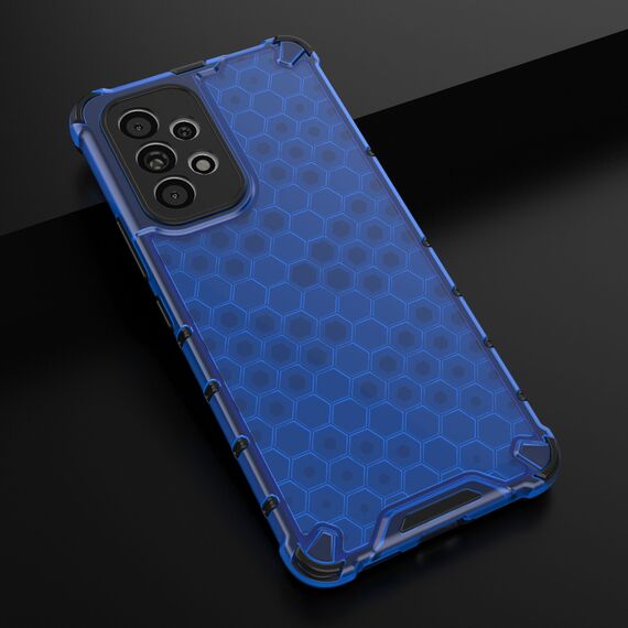 Honeycomb case armored cover with a gel frame for Samsung Galaxy A73 blue | Techbox