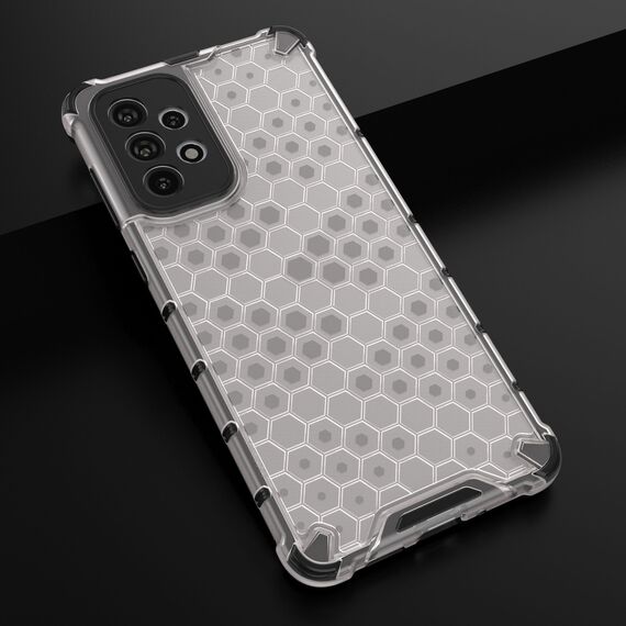 Honeycomb case armored cover with a gel frame for Samsung Galaxy A73 transparent | Techbox