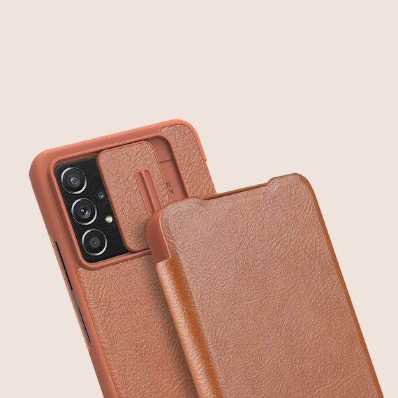 Nillkin Qin leather holster case for Samsung Galaxy A73 brown | Techbox