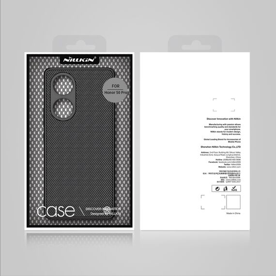 Nillkin Textured Case durable reinforced case with gel frame and nylon back for Honor 50 Pro black | Techbox