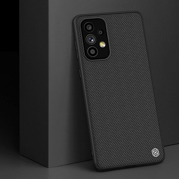 Nillkin Textured Case a durable reinforced case with a gel frame and nylon on the back of Samsung Galaxy A73 black - Samsung Cases - Cases - Techbox