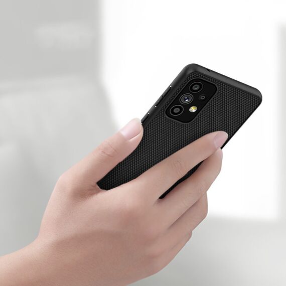 Nillkin Textured Case a durable reinforced case with a gel frame and nylon on the back of Samsung Galaxy A73 black - Samsung Cases - Cases - Techbox