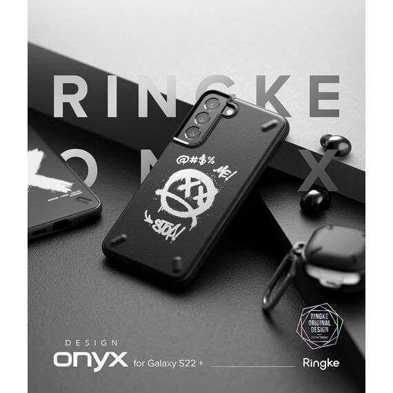Ringke Onyx Design Durable TPU Cover for Samsung Galaxy S22 + (S22 Plus) black (Graffiti) () - Uncategorized Cases (2) - Cases - Techbox