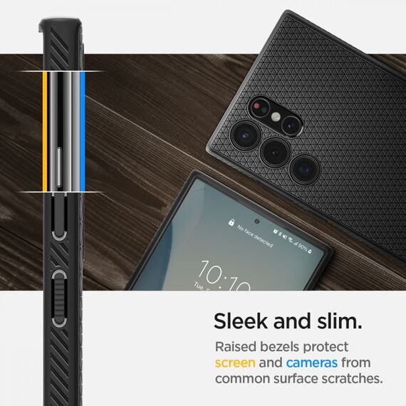 Spigen Liquid Air Case for Samsung Galaxy S22 Ultra - Matte Black | Techbox