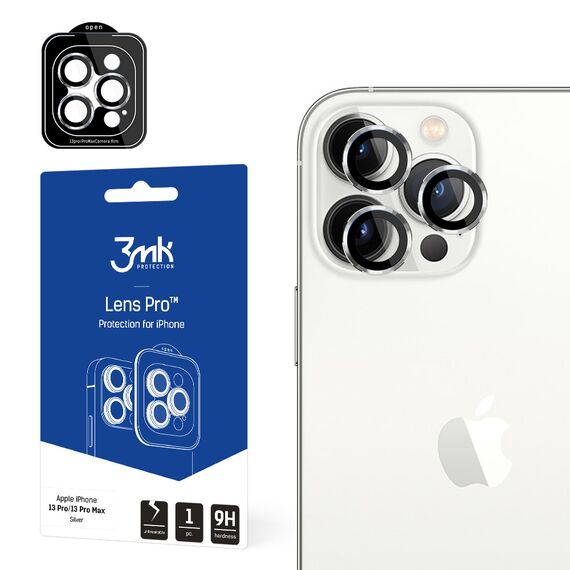 Camera Glass for iPhone 13 Pro Max / 13 Pro 9H for 3mk Lens Protection Pro Series Lens - Silver | Techbox