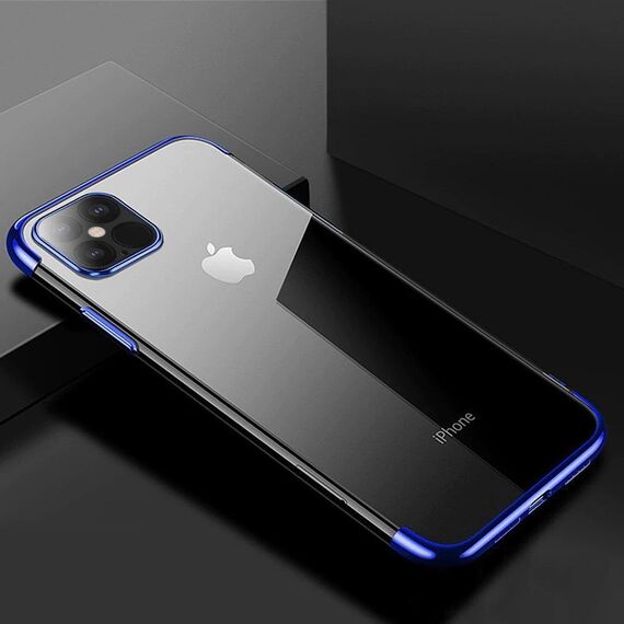 Clear Color case Gel TPU cover with a metallic frame for Samsung Galaxy A33 5G blue | Techbox