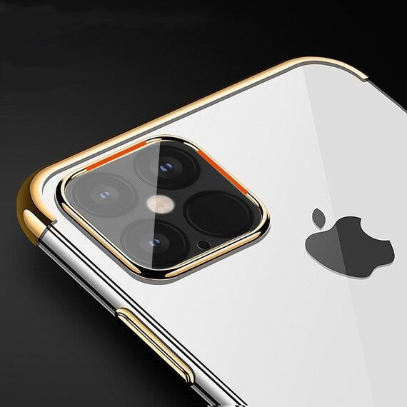 Clear Color case Gel TPU cover with a metallic frame for Xiaomi Redmi Note 11S / Note 11 red | Techbox