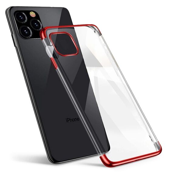 Clear Color case TPU gel cover with a metallic frame for Samsung Galaxy A13 5G red | Techbox