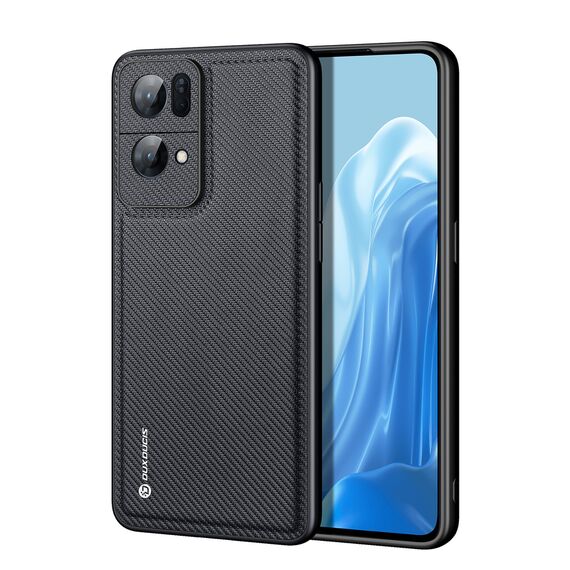 Dux Ducis Fino case cover covered with nylon material Oppo Reno7 Pro 5G black | Techbox