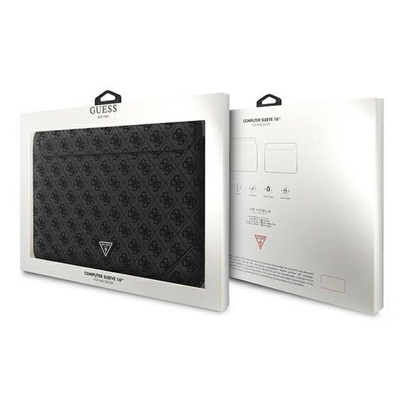 Guess Sleeve GUCS16P4TK 16" czarny/black 4G Uptown Triangle logo - Bags & Backpacks - Laptop Accessories - Techbox