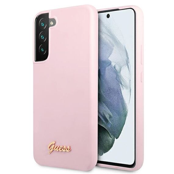 Guess GUHCS22MLSLMGLA S22 + S906 lavender / lavender hardcase Silicone Script Metal Logo - Samsung Cases - Cases - Techbox