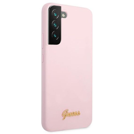 Guess GUHCS22MLSLMGLA S22 + S906 lavender / lavender hardcase Silicone Script Metal Logo - Samsung Cases - Cases - Techbox