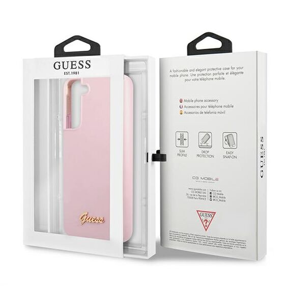 Guess GUHCS22MLSLMGLA S22 + S906 lavender / lavender hardcase Silicone Script Metal Logo - Samsung Cases - Cases - Techbox