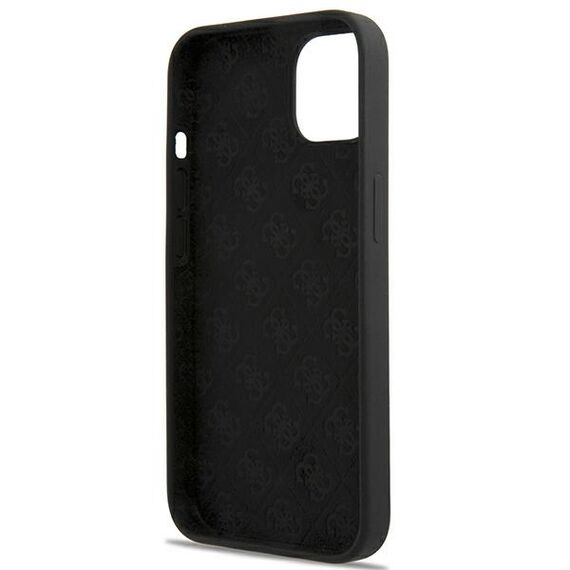 Guess GUHMP13MLSLMGBK iPhone 13 6.1" black/black hardcase Silicone Script Gold Logo Magsafe | Techbox