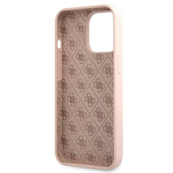 Guess GUHMP13XLSLMGLP iPhone 13 Pro Max 6,7 "light pink / light pink hardcase Silicone Script Gold Logo Magsafe - Apple Cases - Cases - Techbox