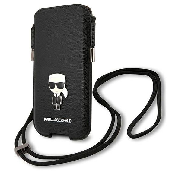 Karl Lagerfeld Handbag KLHCP12LOPHKMK 6.7 "black / black hardcase Saffiano Ikonik Kar`s - Uncategorized Cases (2) - Cases - Techbox