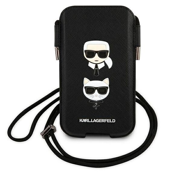 Karl Lagerfeld Handbag KLHCP12MOPHKCK 6,1 "black / black hardcase Saffiano Ikonik Karl &amp; Choupette Head - Uncategorized Cases (2) - Cases - Techbox