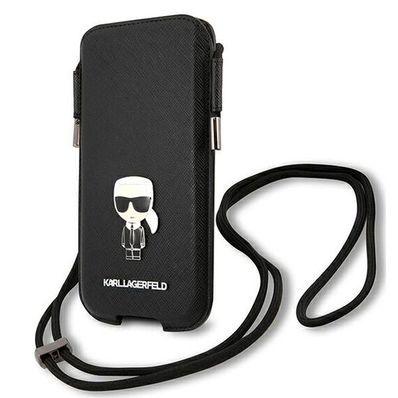 Karl Lagerfeld Handbag KLHCP12MOPHKMK 6.1 "black / black hardcase Saffiano Ikonik Karl`s - Uncategorized Cases (2) - Cases - Techbox