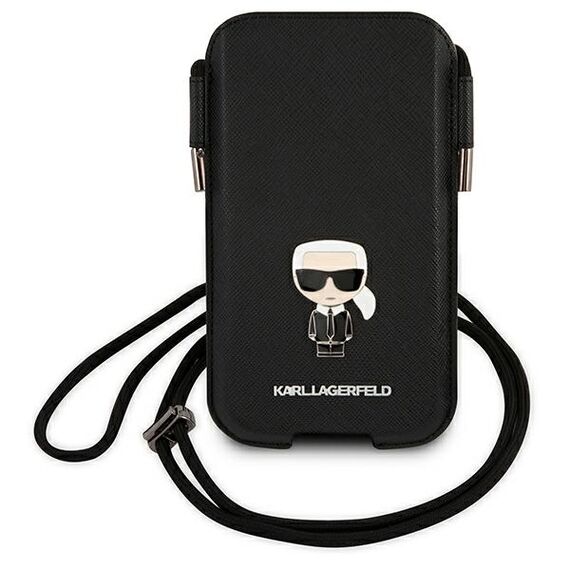 Karl Lagerfeld Handbag KLHCP12MOPHKMK 6.1 "black / black hardcase Saffiano Ikonik Karl`s - Uncategorized Cases (2) - Cases - Techbox