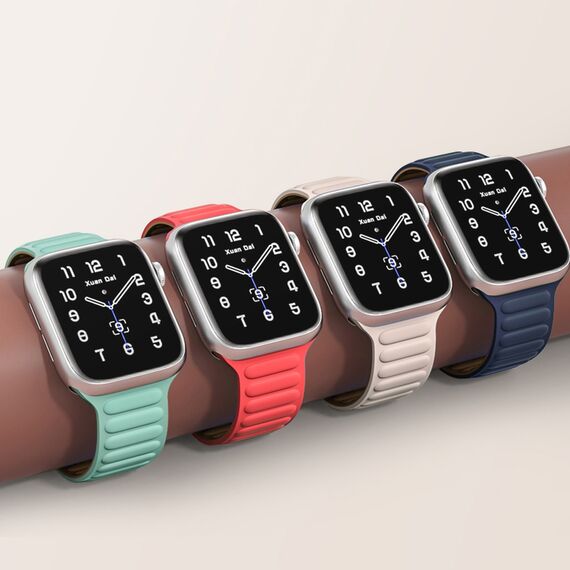 Magnetic Strap Magnetic Strap Bracelet for Apple Watch 45mm - Red | Techbox