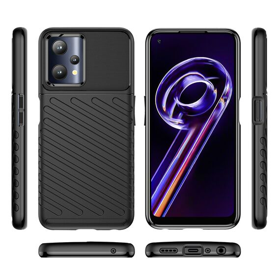 Thunder Case flexible armored cover Realme 9 Pro black | Techbox